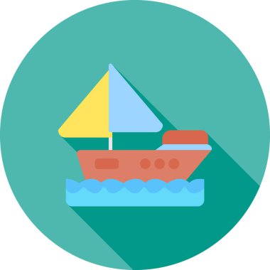 tekne simgesi, vektör illüstrasyonu