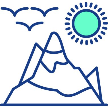 vektör çizim dağlar