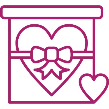 Kurdele simgesi vektör illüstrasyon tasarımlı hediye kutusu