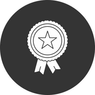 Rozet vektör düz simgesi