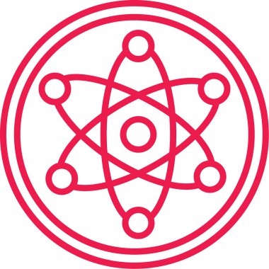 atom simgesi vektör illüstrasyonu