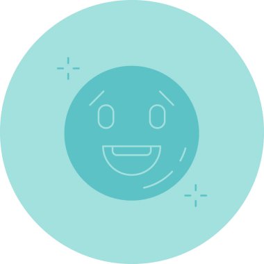 Mutlu emoji. Basit illüstrasyon