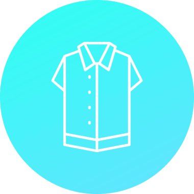 Eşsiz Gömlek Vektör Satırı Simgesi