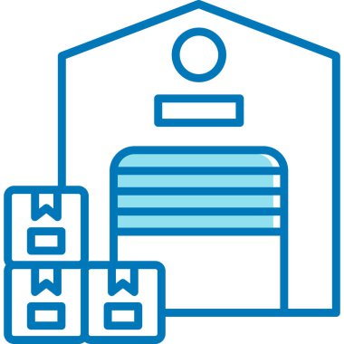 Bina. Web simgesi basit illüstrasyon