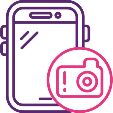 Kamera. Web simgesi basit illüstrasyon