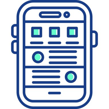 Vektör Mobil simge illüstrasyonu