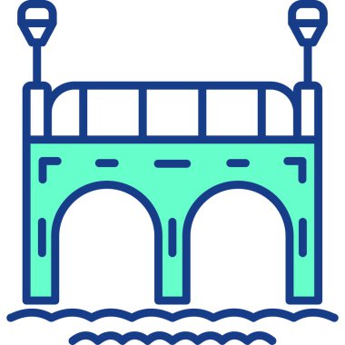 Köprü. Web simgesi basit illüstrasyon