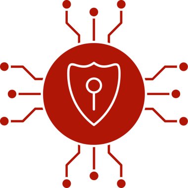 Siber Güvenlik simge vektör çizim