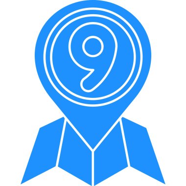 Yumuşak mavi arkaplanda izole edilmiş modada 8 numaralı simge