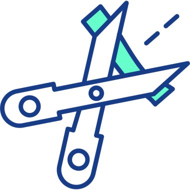 Uçak ikonu. Web için basit uçak vektör simgeleri çizimi