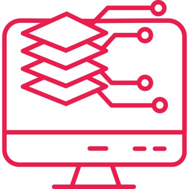 Veri ve teknolojinin vektör illüstrasyonu