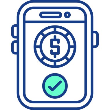 Ödeme simgesi, vektör illüstrasyonu