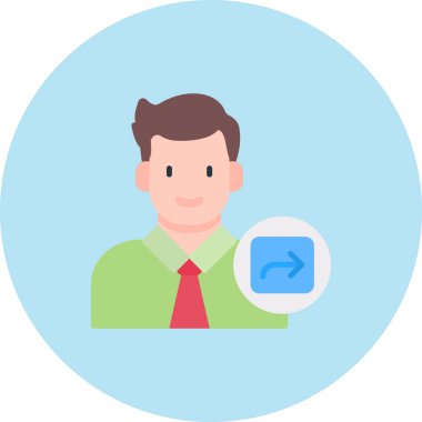 avatar iş adamı erkek simgesi düz stil