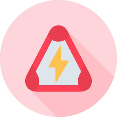 Bir yıldırımın modern simgesinin vektör çizimi