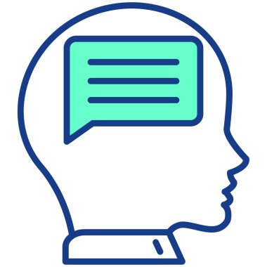 beyin ikonu vektör illüstrasyonu