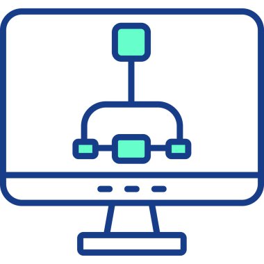 Bilgisayar. Web simgesi basit illüstrasyon