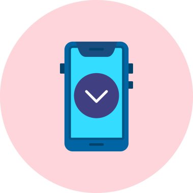 Cep telefonu. Web simgesi basit illüstrasyon