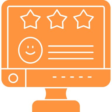 Reyting. Web simgesi basit illüstrasyon