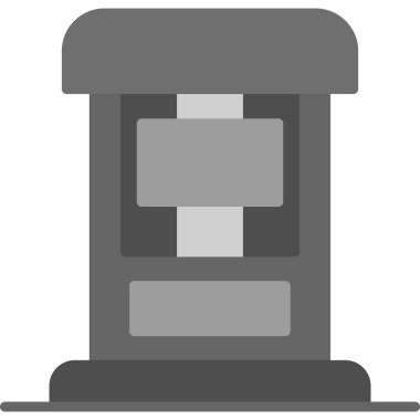 Banka makinesi simgesi. Beyaz arkaplanda izole edilmiş web tasarımı için ATM makine vektör simgesinin basit çizimi