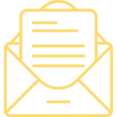 Mektup. Web simgesi basit illüstrasyon