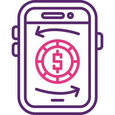 Dolar. Web simgesi basit illüstrasyon