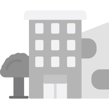 Otel web simgesi, vektör illüstrasyonu