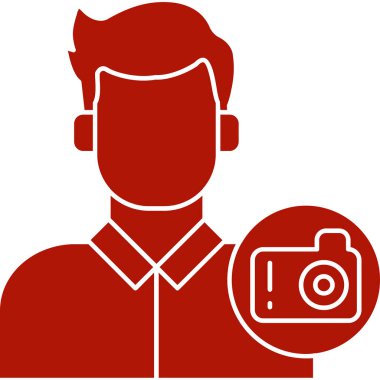 Fotoğrafçı. Web simgesi basit illüstrasyon