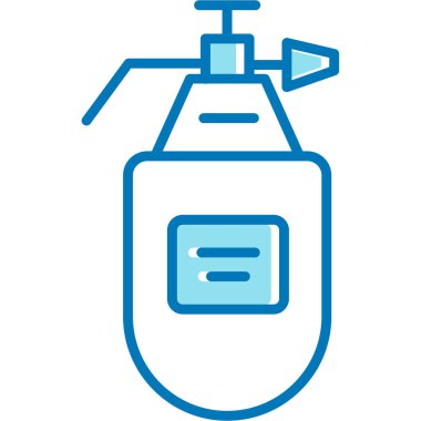 Taslak biçiminde bir gaz tankı simgesinin vektör illüstrasyonu