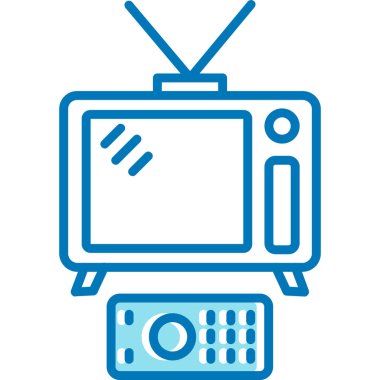 Televizyon. Web simgesi basit tasarım