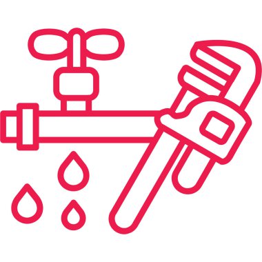 İngiliz anahtarı simgesi vektör illüstrasyonu