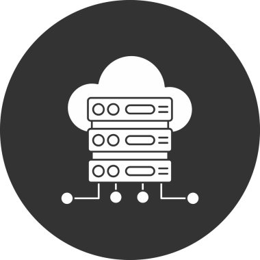 Sunucu Vektörü Şekil Simgesi Tasarımı