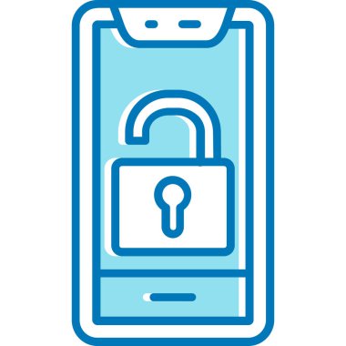 Kilit. Web simgesi basit illüstrasyon