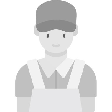 Çiftçi adam ikonu. vektör illüstrasyonu