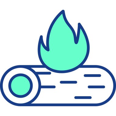 özet biçiminde yanan gaz alev simgesi