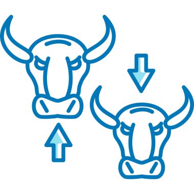 inek simgesi, vektör illüstrasyonu