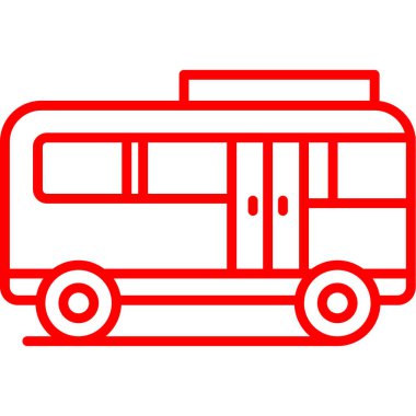 Otobüs. Web simgesi basit illüstrasyon