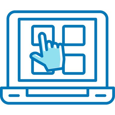 imleç simgesi vektör tasarımlı bilgisayar ekranı