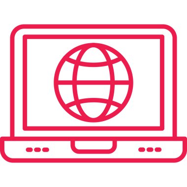 dizüstü bilgisayar simgesi, vektör illüstrasyonu