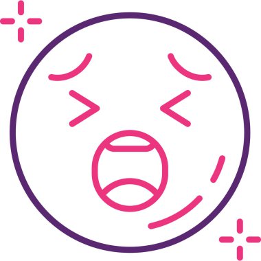 Yüz. Web simgesi basit illüstrasyon