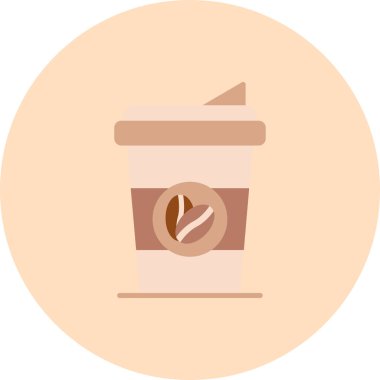 Beyaz arkaplanda kahve fincanı çizimi