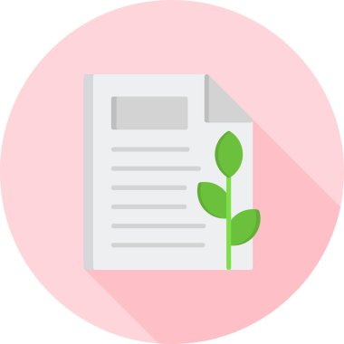 belge dosya simgesi, basit vektör illüstrasyonu