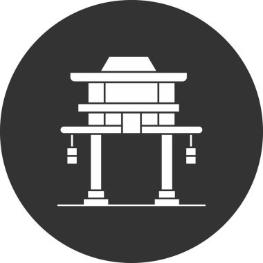 Modern binanın vektör illüstrasyonu