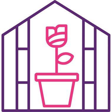 Bitki. Web simgesi basit illüstrasyon