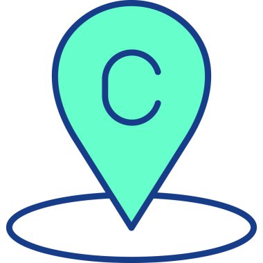 konum. Web simgesi basit illüstrasyon