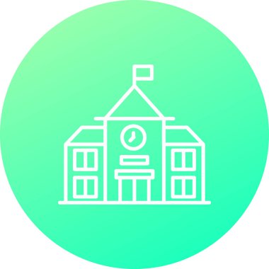 vektör evi simgesi, basit illüstrasyon