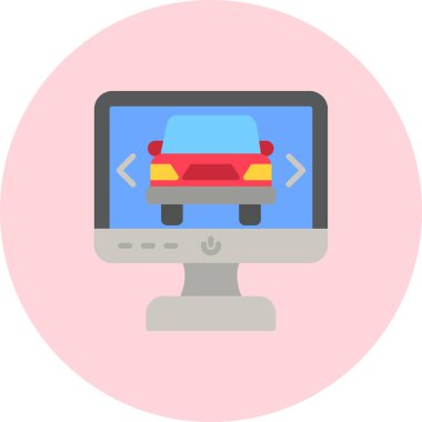 Bilgisayar. Web simgesi basit illüstrasyon