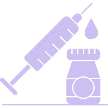 Şırınga. Web simgesi basit illüstrasyon