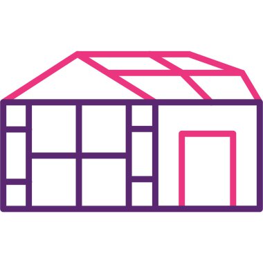 ev vektör simgesi. Ev ve bina illüstrasyonu.