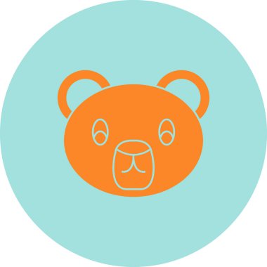 Ayı simgesi vektör illüstrasyonu