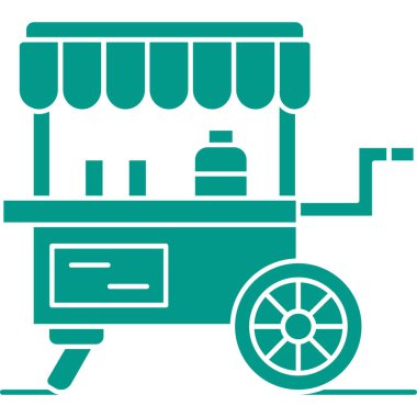 Yiyecek ve içecek ikonunun vektör illüstrasyonu